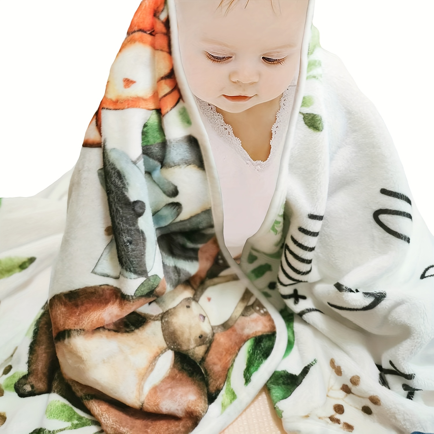 Photography Newborn - VIKAMA Cartoon Animal Print, Baby Full-Moon