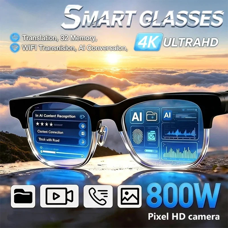 Photography Product - AI Smart Glasses 4K Remote Control