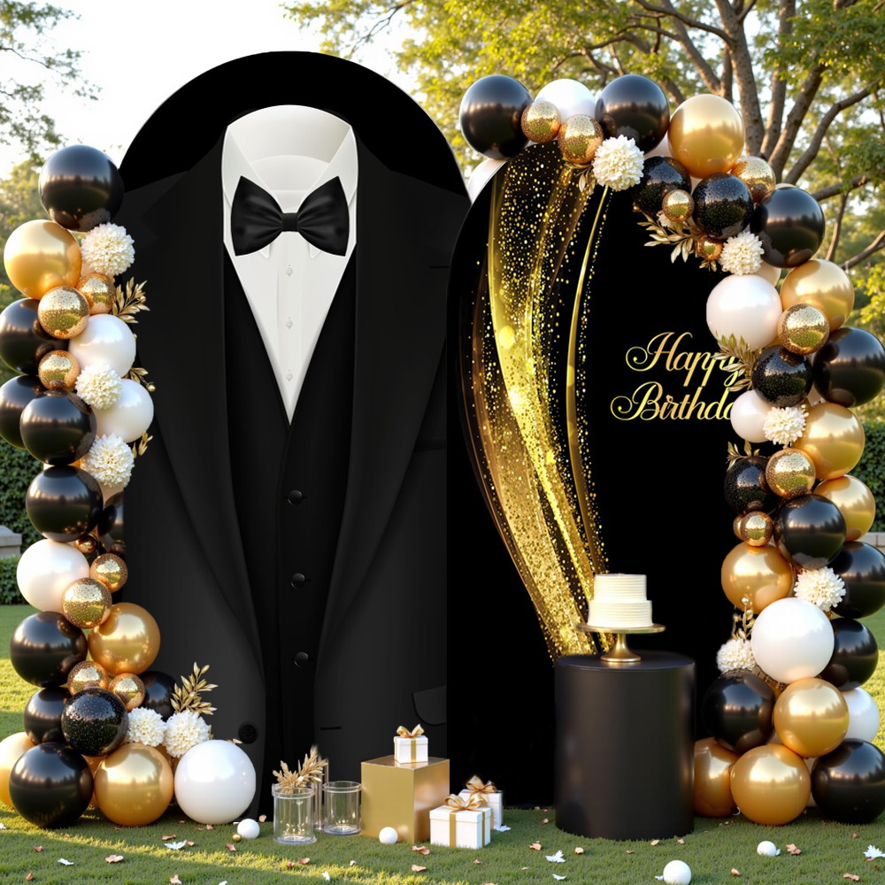 Backdrop Stand Kit - Adult Happy Birthday Party Decor Elastic