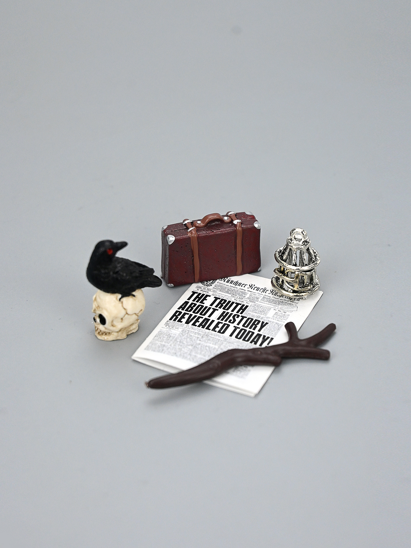 Photography Product - Miniature Academy Luggage Scene Decorations, Easter