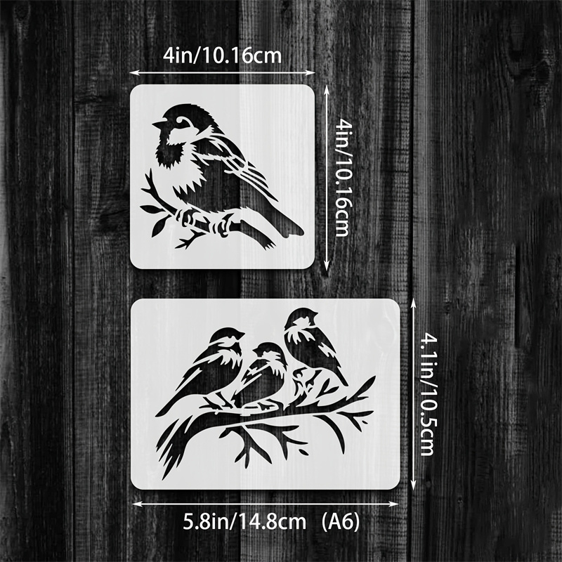 7pc Bird Stencil Set PET Craft - مراجعة Photography Model وسعره