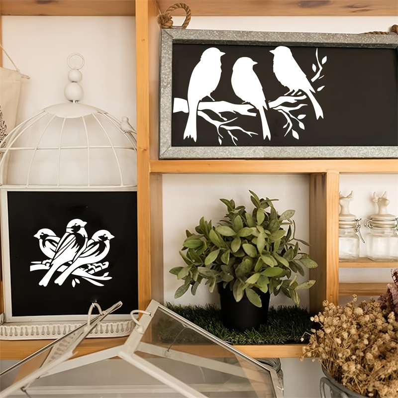 7pc Bird Stencil Set PET Craft - مراجعة Photography Model وسعره