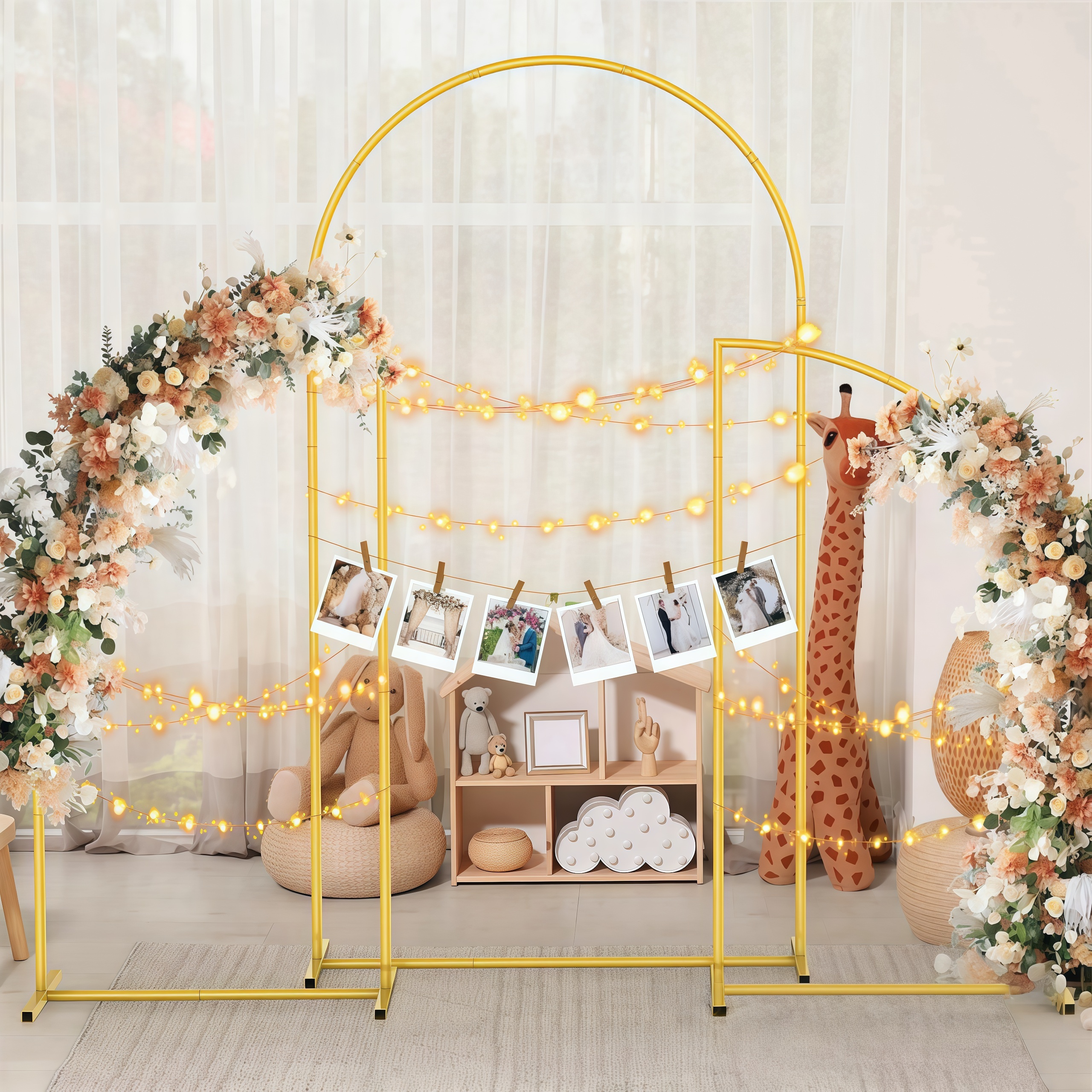 Crown Metal Arch Stand,3pcs Se - مراجعة Backdrop Stand Kit وسعره
