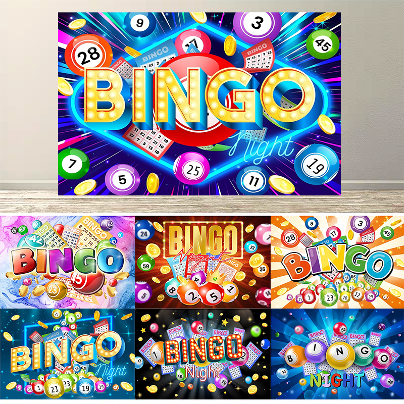 Colorful Bingo Night Backdrop  - مراجعة Photography Winner وسعره