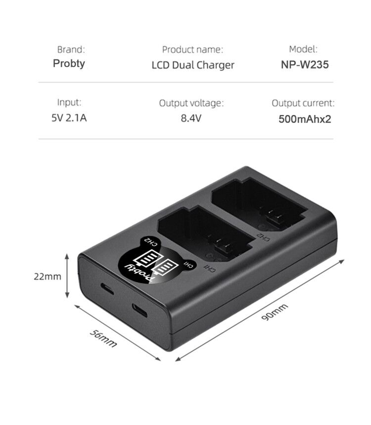 2200mAh NP-W235 NP W235 Batter - مراجعة Camera Battery Grip وسعره