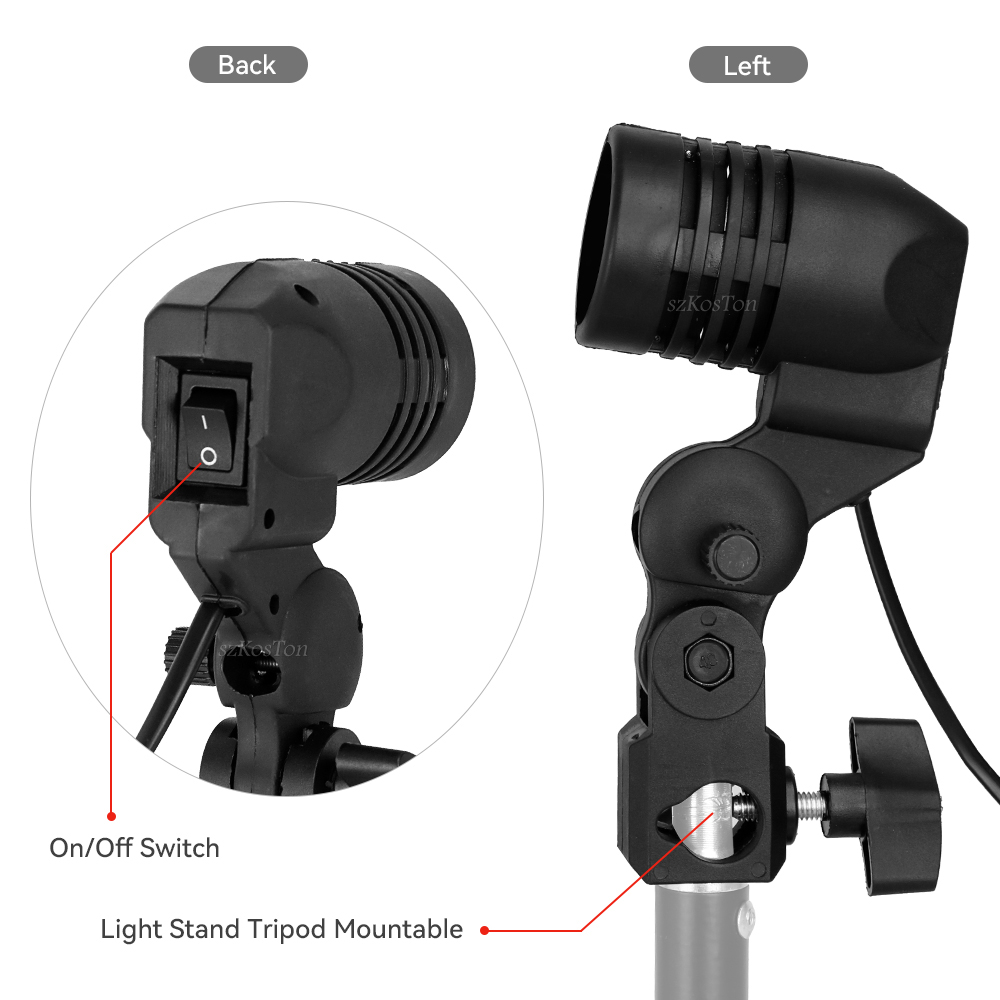 Single Head Bulb Holder E27 So - مراجعة Photography Umbrella Lighting Kit وسعره