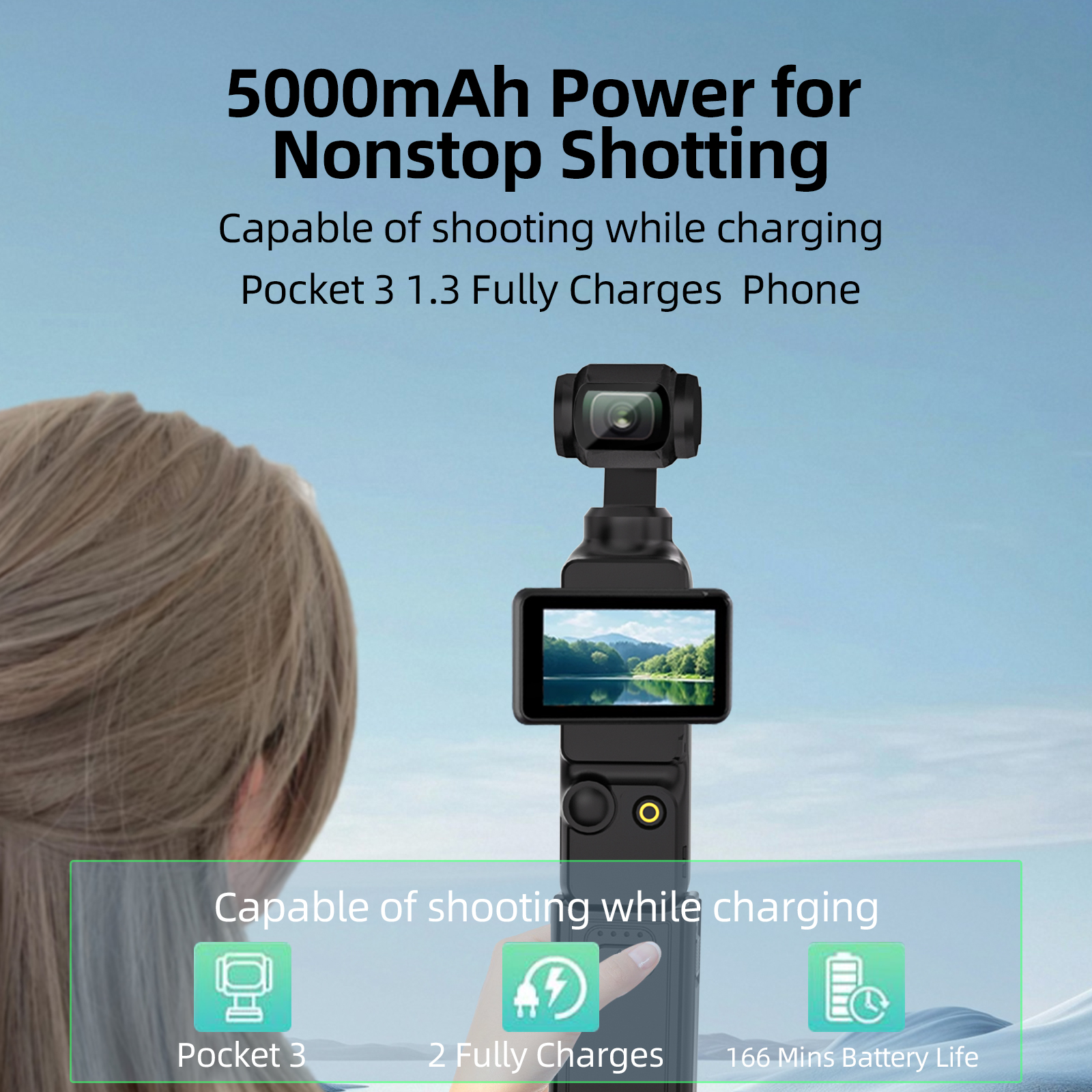 Action Camera Charging Handle  - مراجعة Camera Battery Grip وسعره