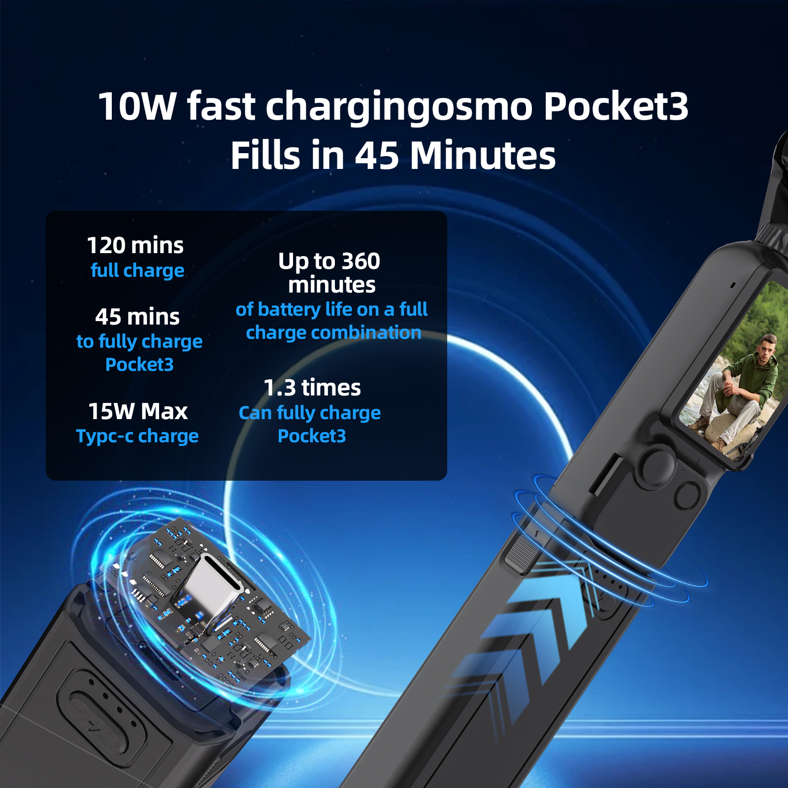 Action Camera Charging Handle  - مراجعة Camera Battery Grip وسعره
