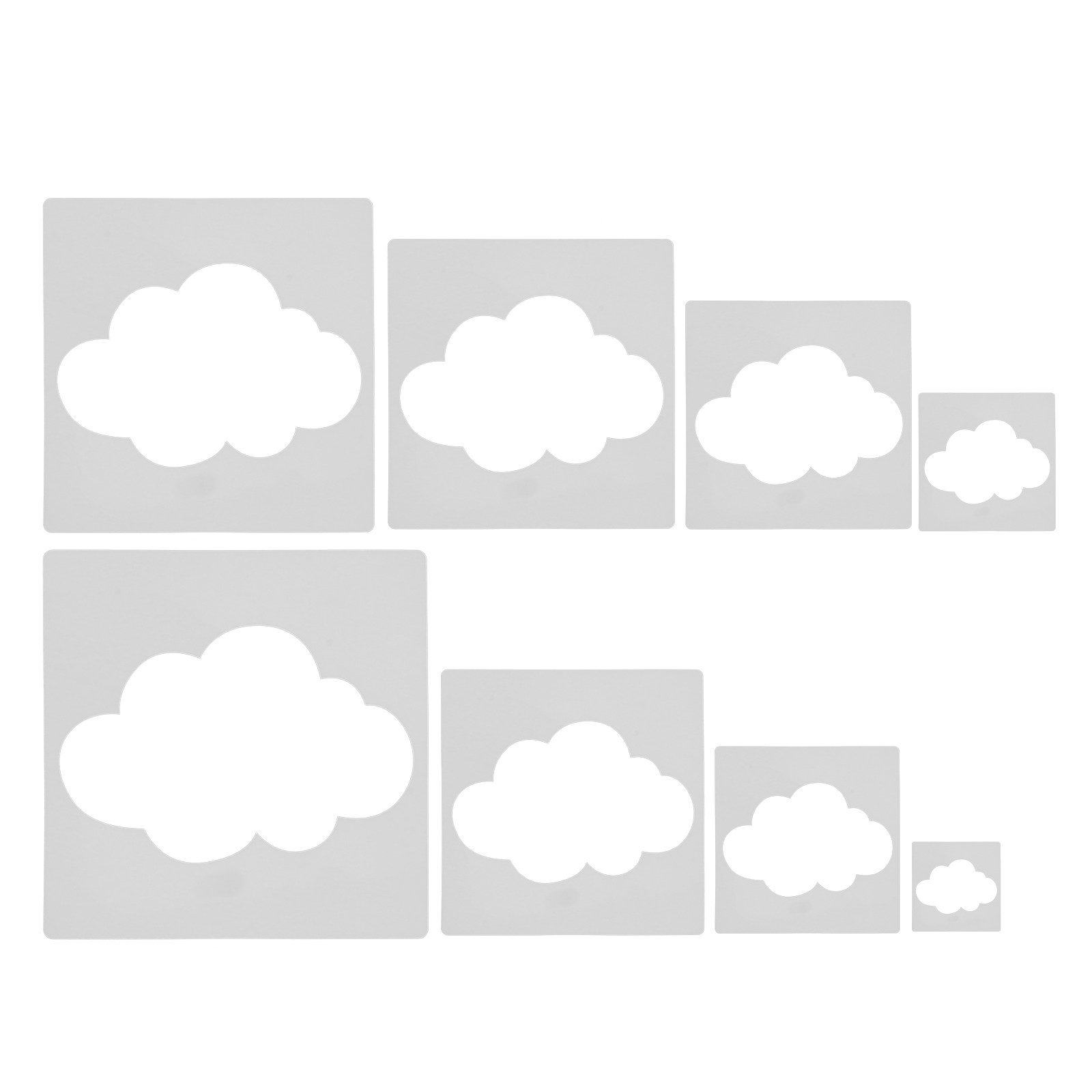8Pcs Plastic Cloud Stencil Tem - مراجعة Photography Model وسعره