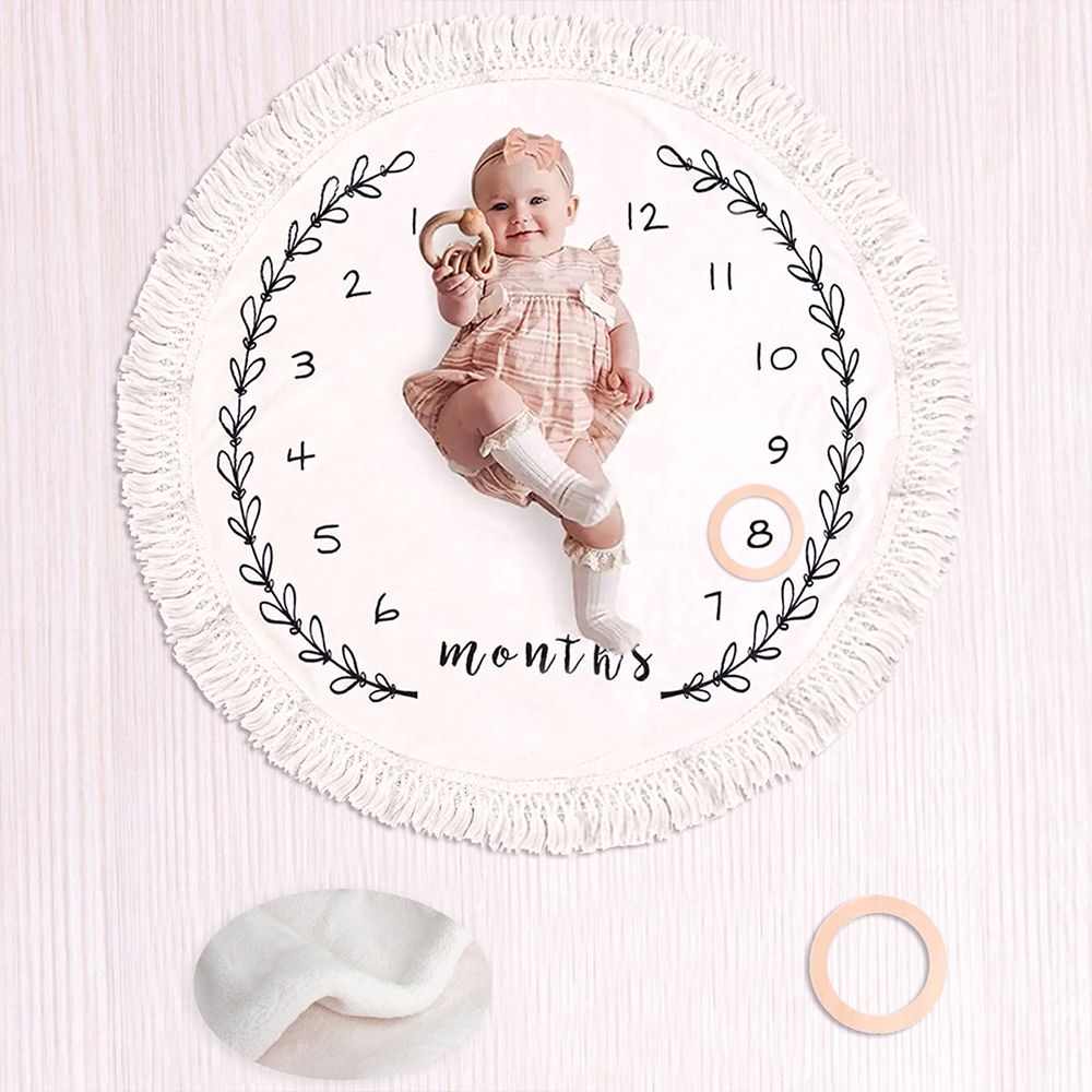 Flannel Month Milestone Blanke - مراجعة Photography Newborn وسعره