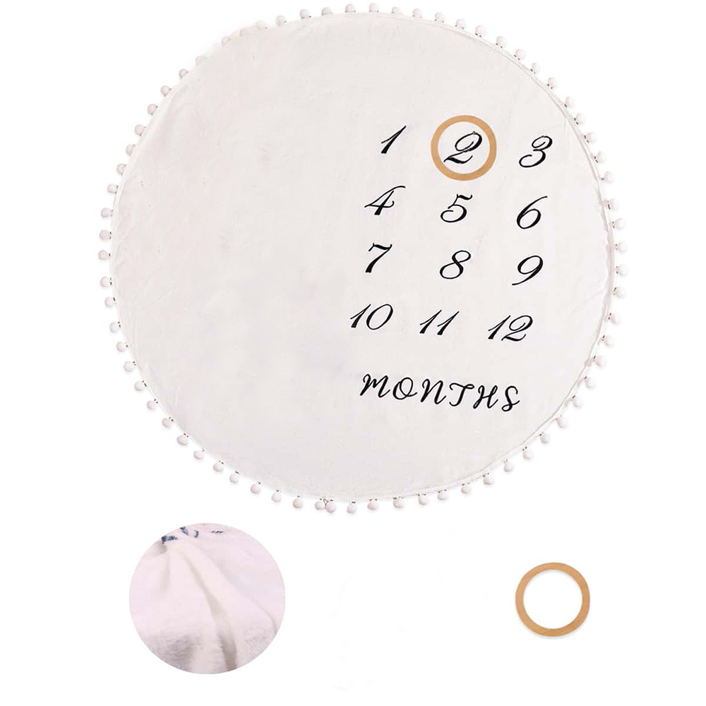 Flannel Month Milestone Blanke - مراجعة Photography Newborn وسعره