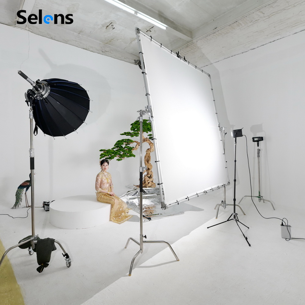 Selens Foldable 1.5/2/2.4M Sof - مراجعة Photography Umbrella Lighting Kit وسعره