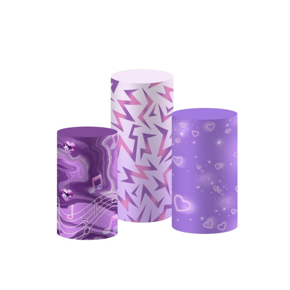 Purple Kpop Music Note Cylinde - مراجعة Backdrop Stand Kit وسعره