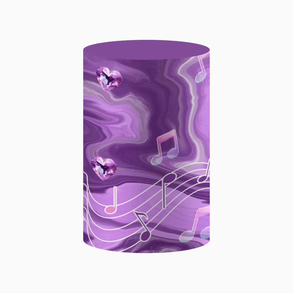 Purple Kpop Music Note Cylinde - مراجعة Backdrop Stand Kit وسعره