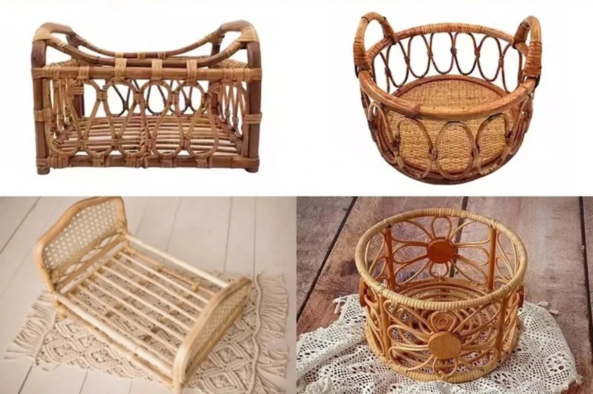 Vintage Handmade Rattan Chair, - مراجعة Photography Newborn وسعره
