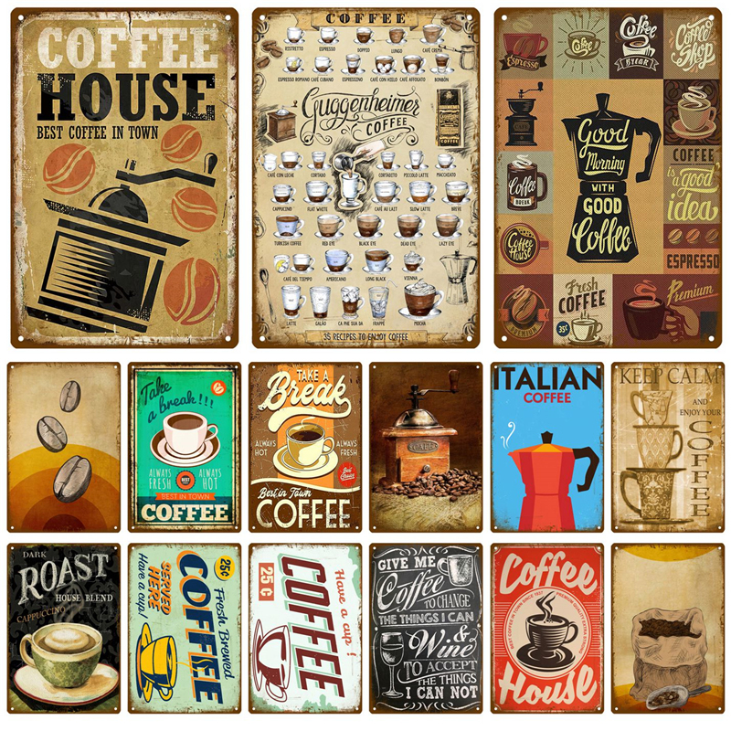 Metal Sign Retro Decor Coffee  - مراجعة Photography Coffee وسعره