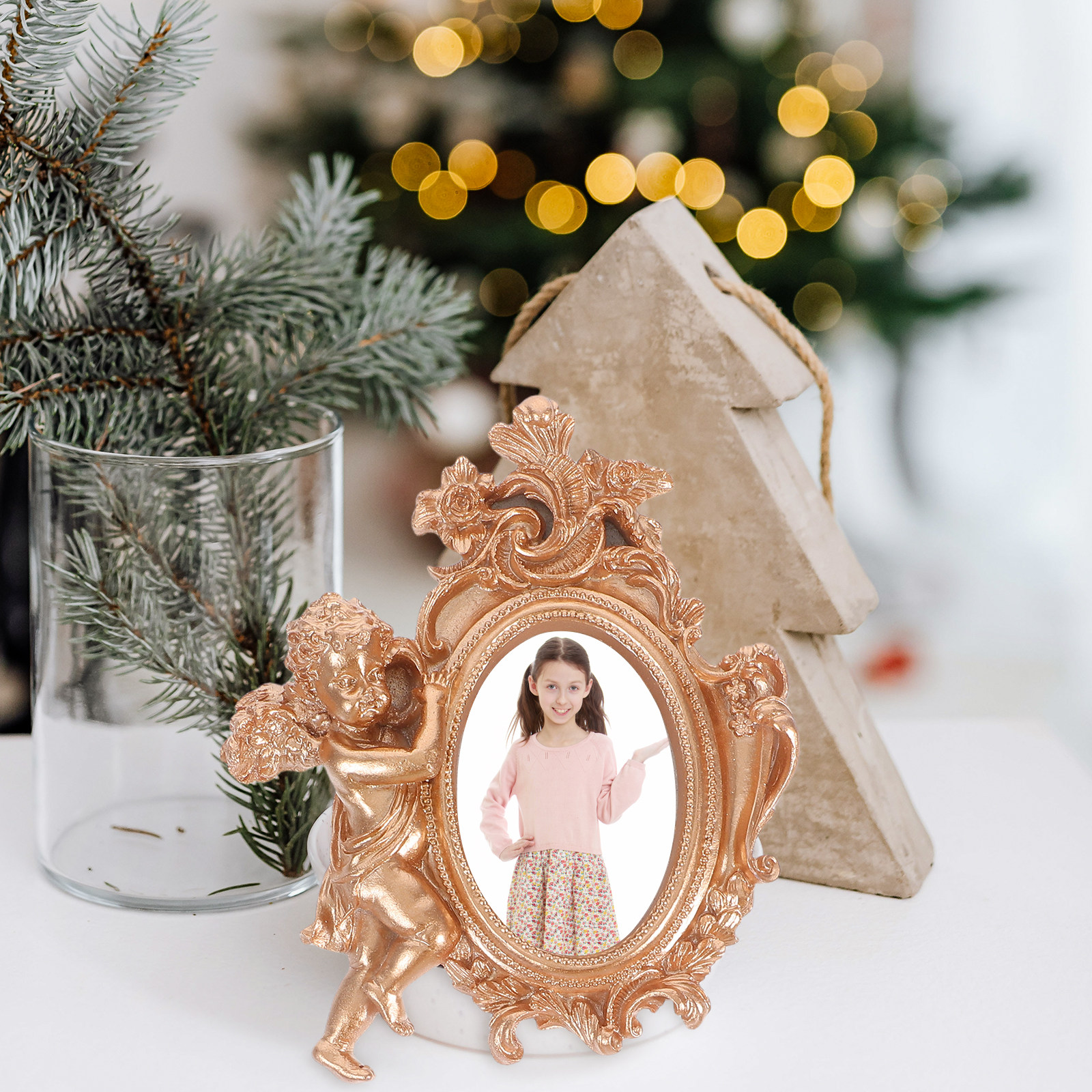Decorative Resin Angel Photo F - مراجعة Photography Coffee وسعره