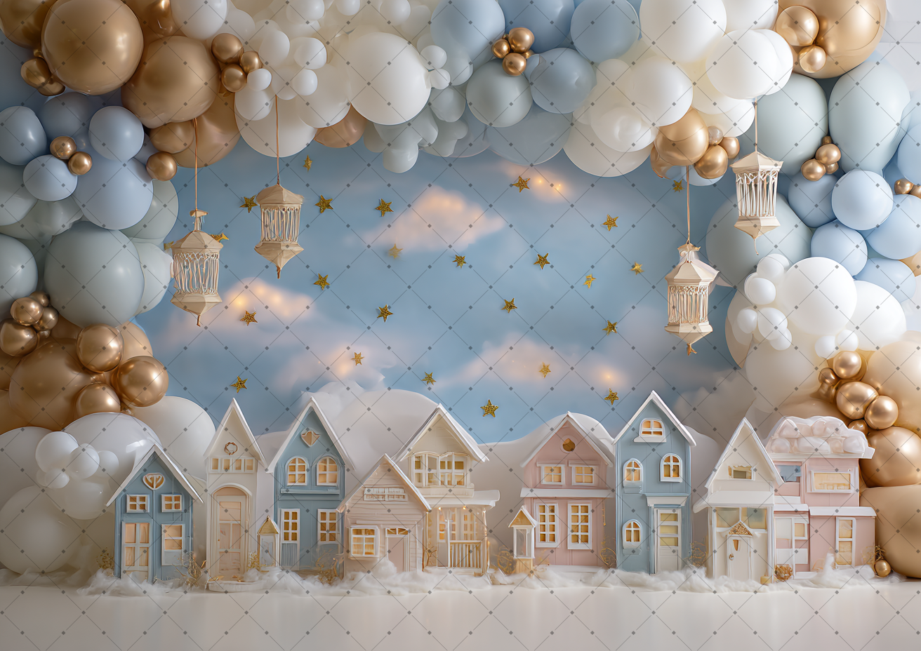 Newborn Baby Shower Backdrop B - مراجعة Photography Urban وسعره