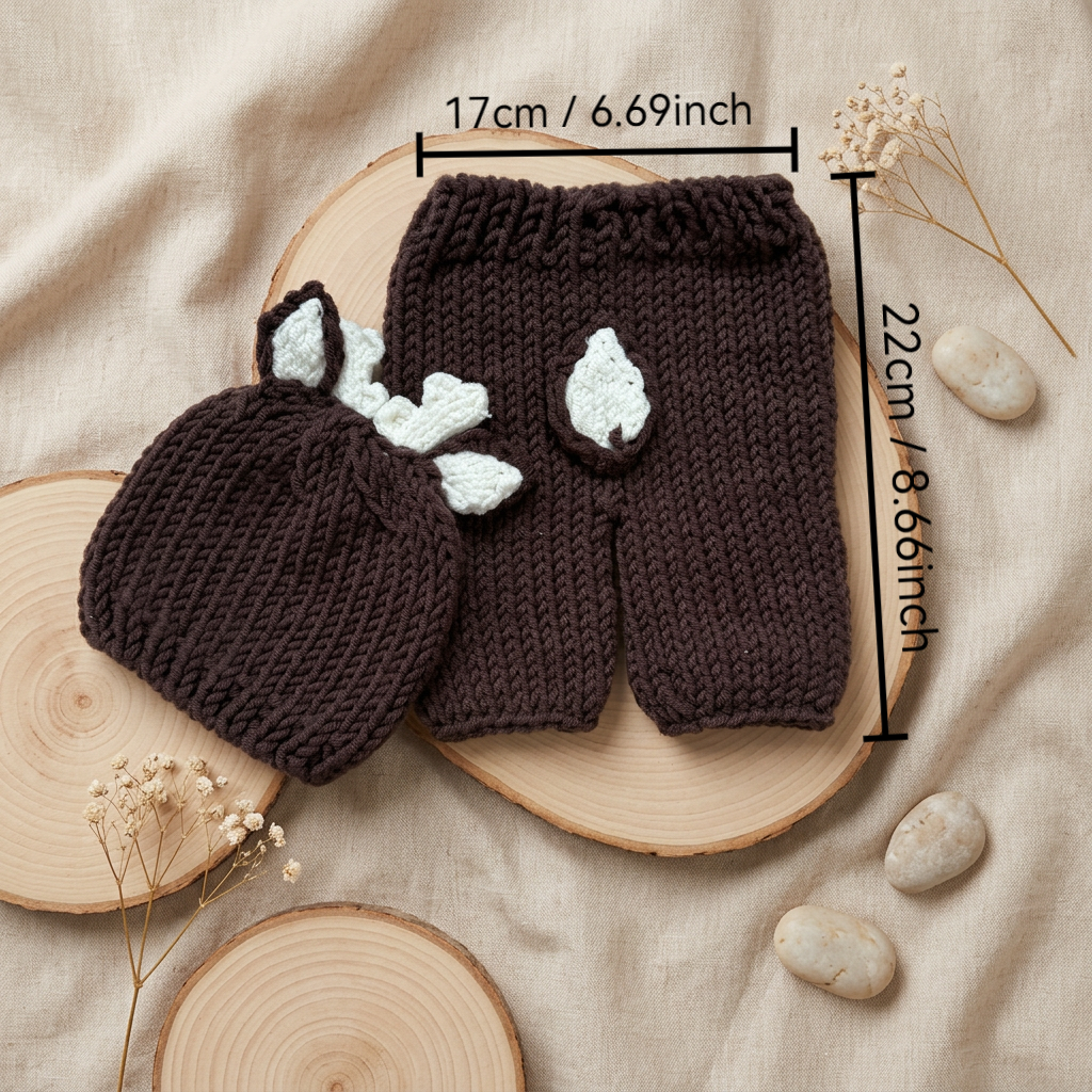 2Pcs Newborn Fawn Outfit Photo - مراجعة Photography Coffee وسعره
