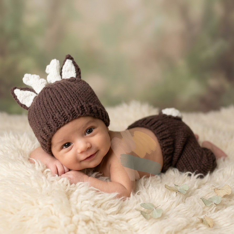 2Pcs Newborn Fawn Outfit Photo - مراجعة Photography Coffee وسعره