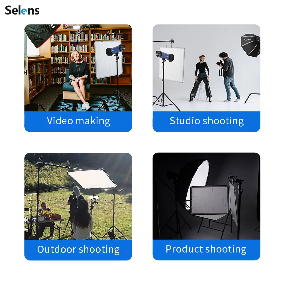 Selens Light Reflector Flag wi - مراجعة Photography Umbrella Lighting Kit وسعره