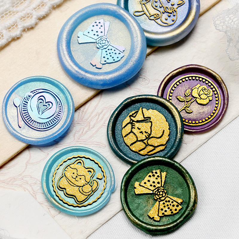 1.5x1.5cm Mini Wax Seal Stamps - مراجعة Photography Coffee وسعره
