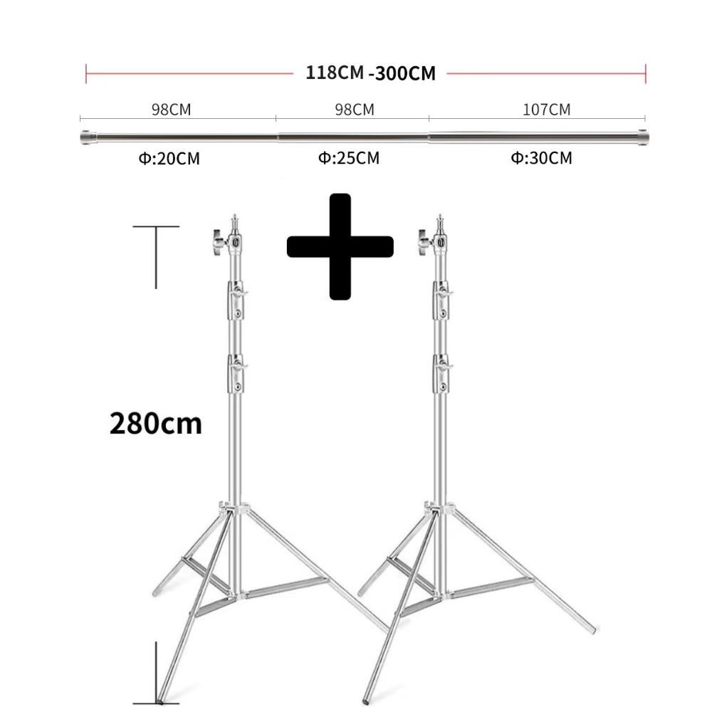 2.8x2/3M Universal Telescopic  - مراجعة Backdrop Stand Kit وسعره