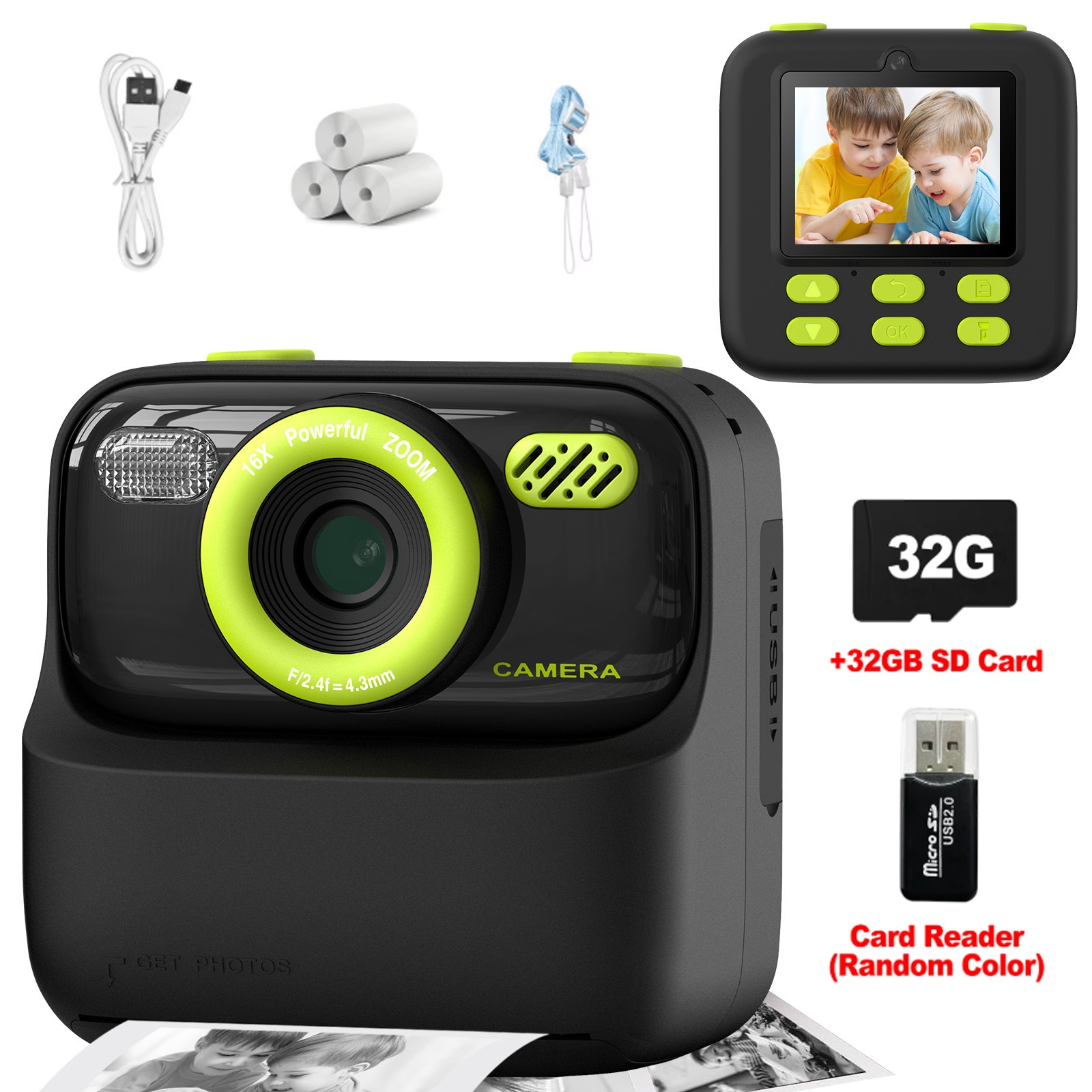 Kids Instant Print Camera 32GB - مراجعة Photography Product وسعره