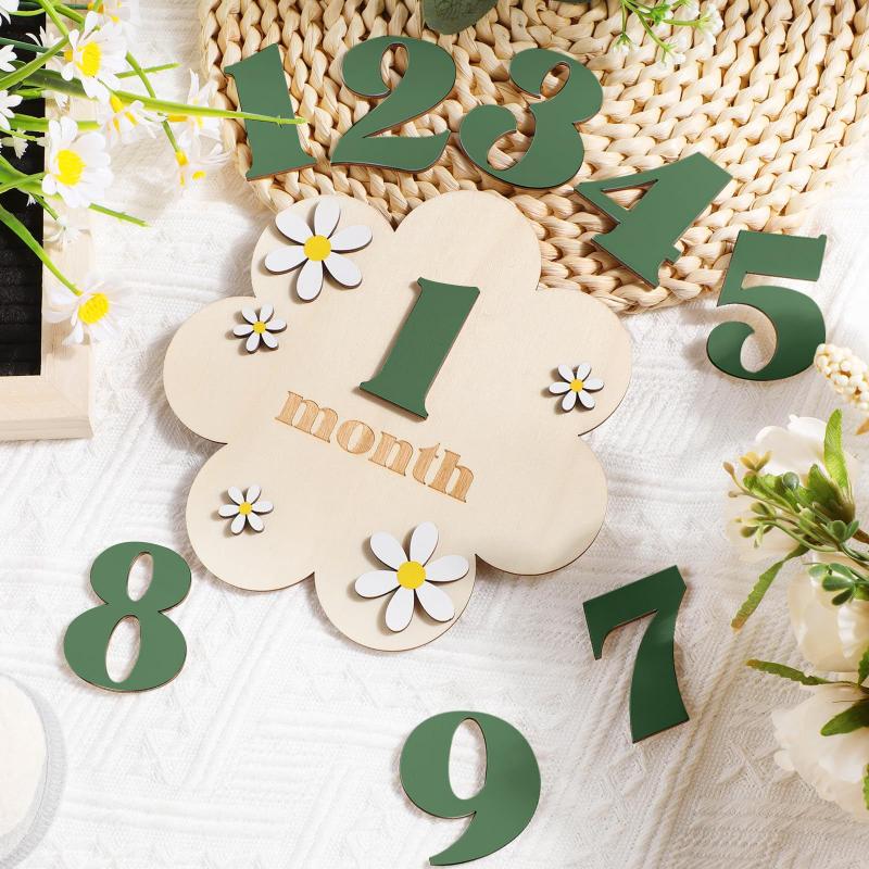 Wooden Baby Monthly Milestone  - مراجعة Photography Newborn وسعره