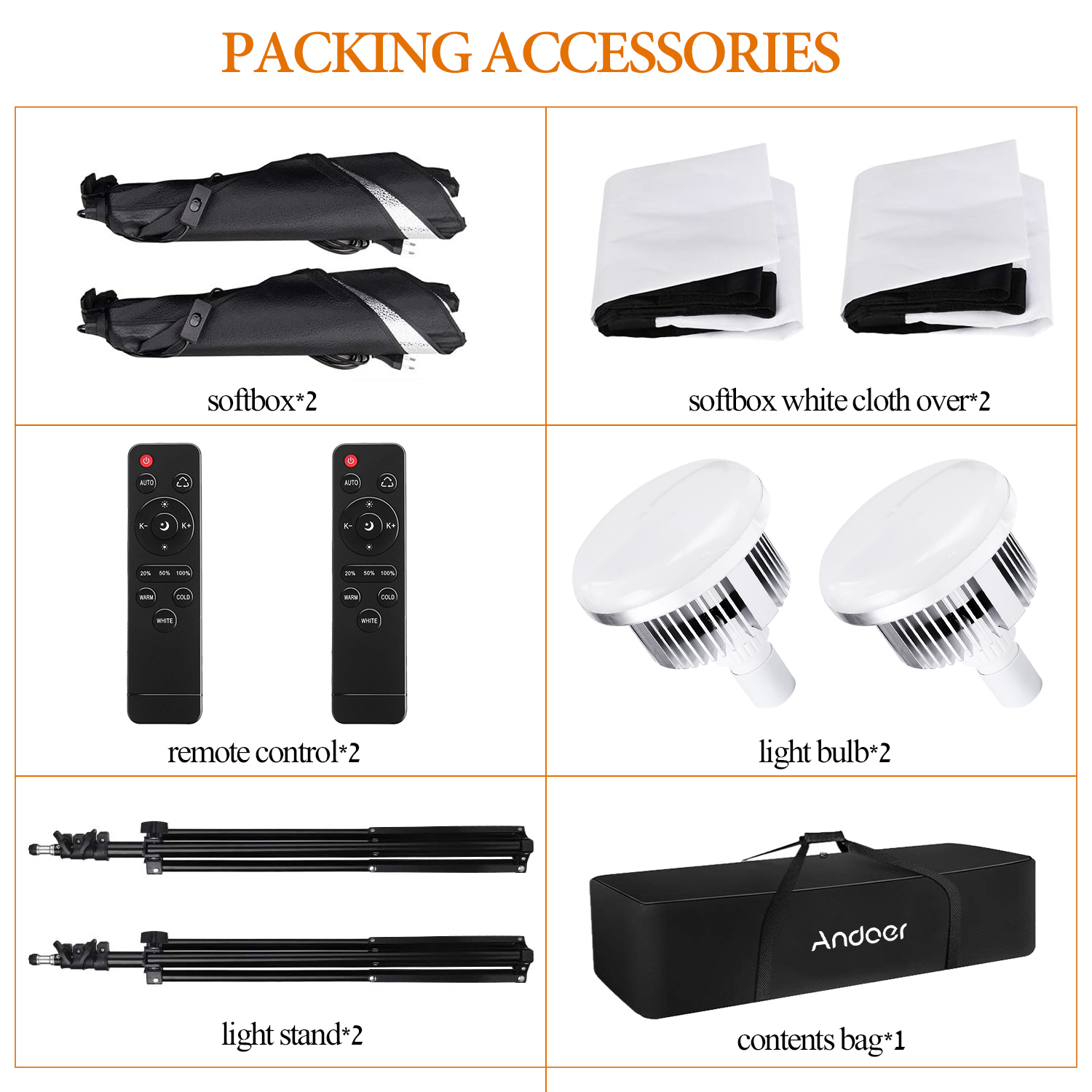 Andoer Softbox Lighting Set St - مراجعة Photography Umbrella Lighting Kit وسعره