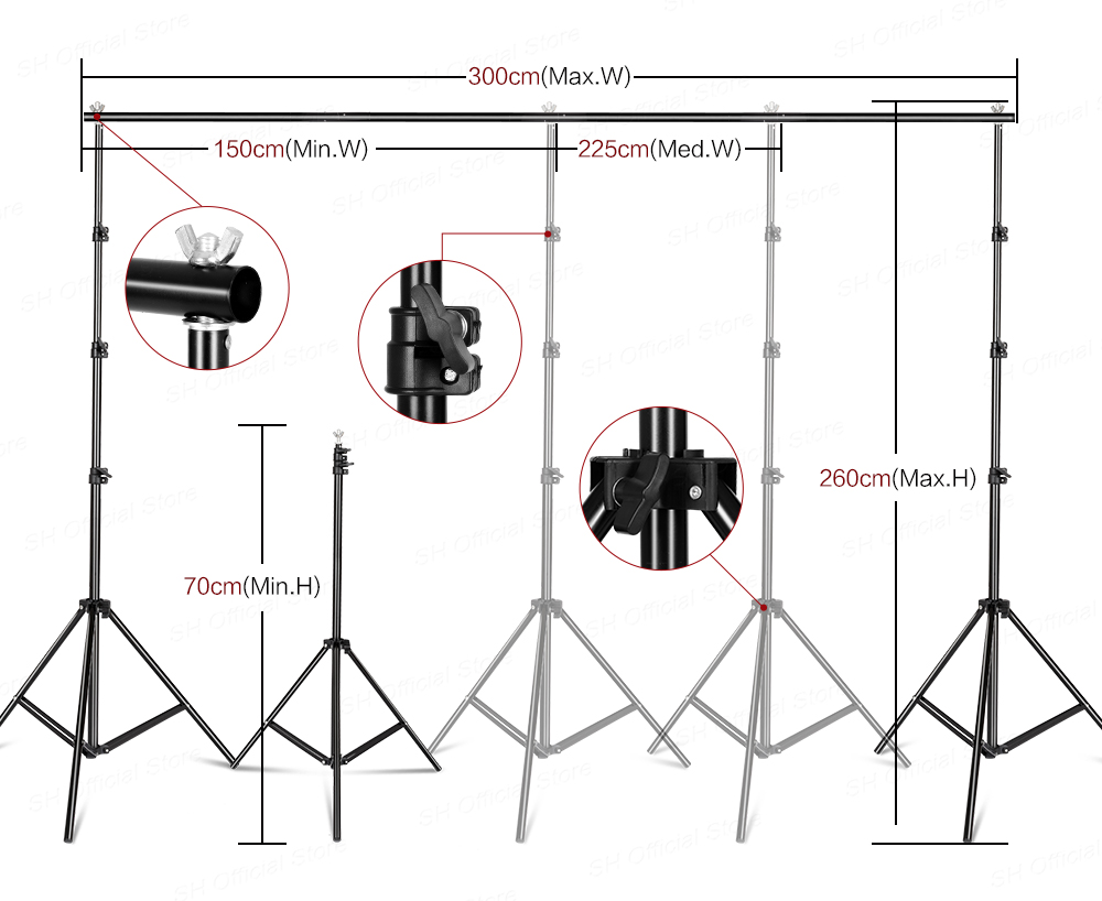Photography Photo Studio Softb - مراجعة Backdrop Stand Kit وسعره