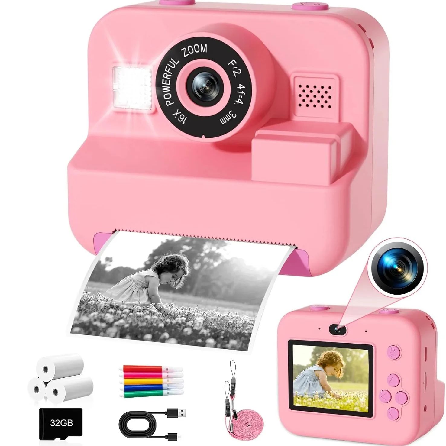 newInstant Print Camera With 3 - مراجعة Photography Close Up وسعره
