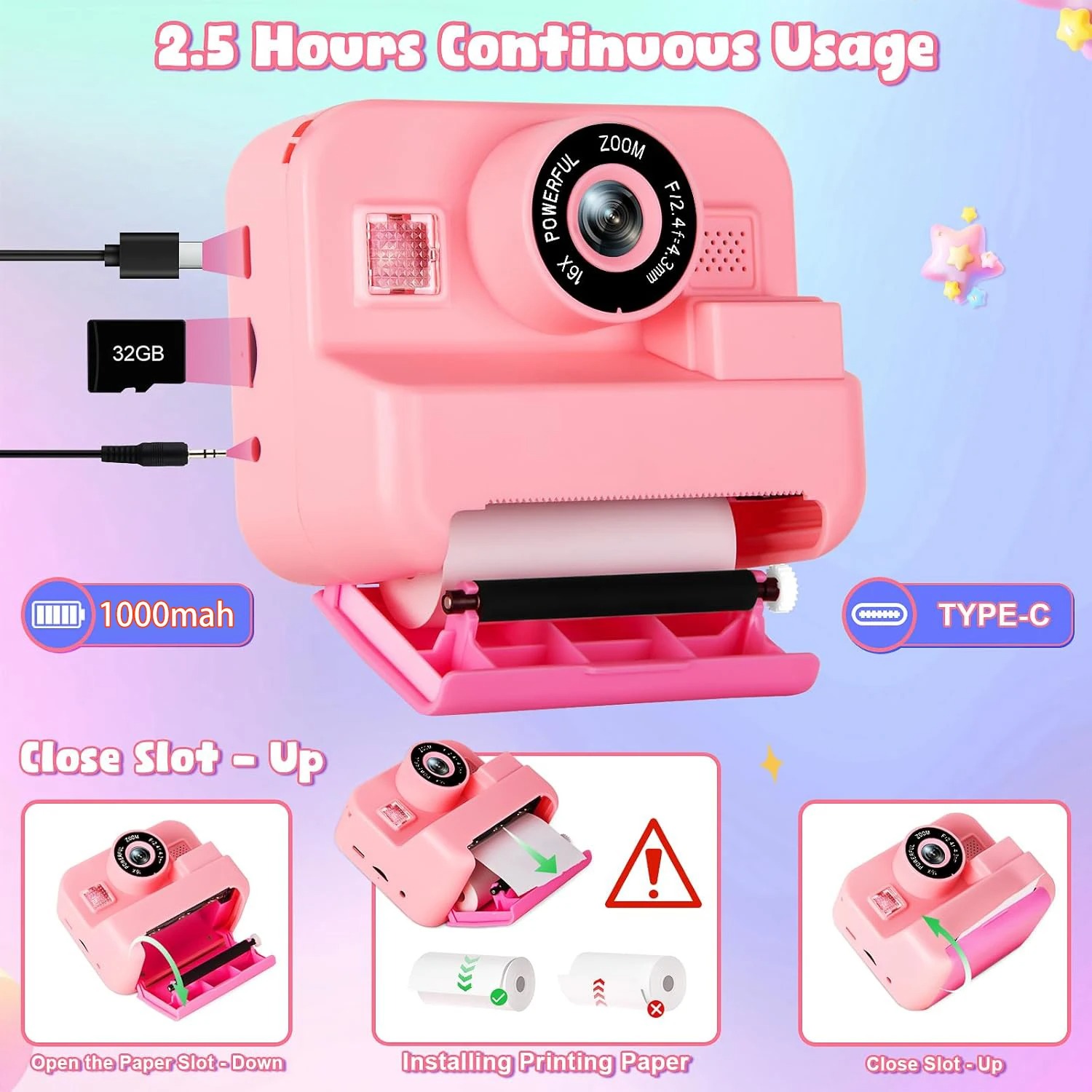 newInstant Print Camera With 3 - مراجعة Photography Close Up وسعره