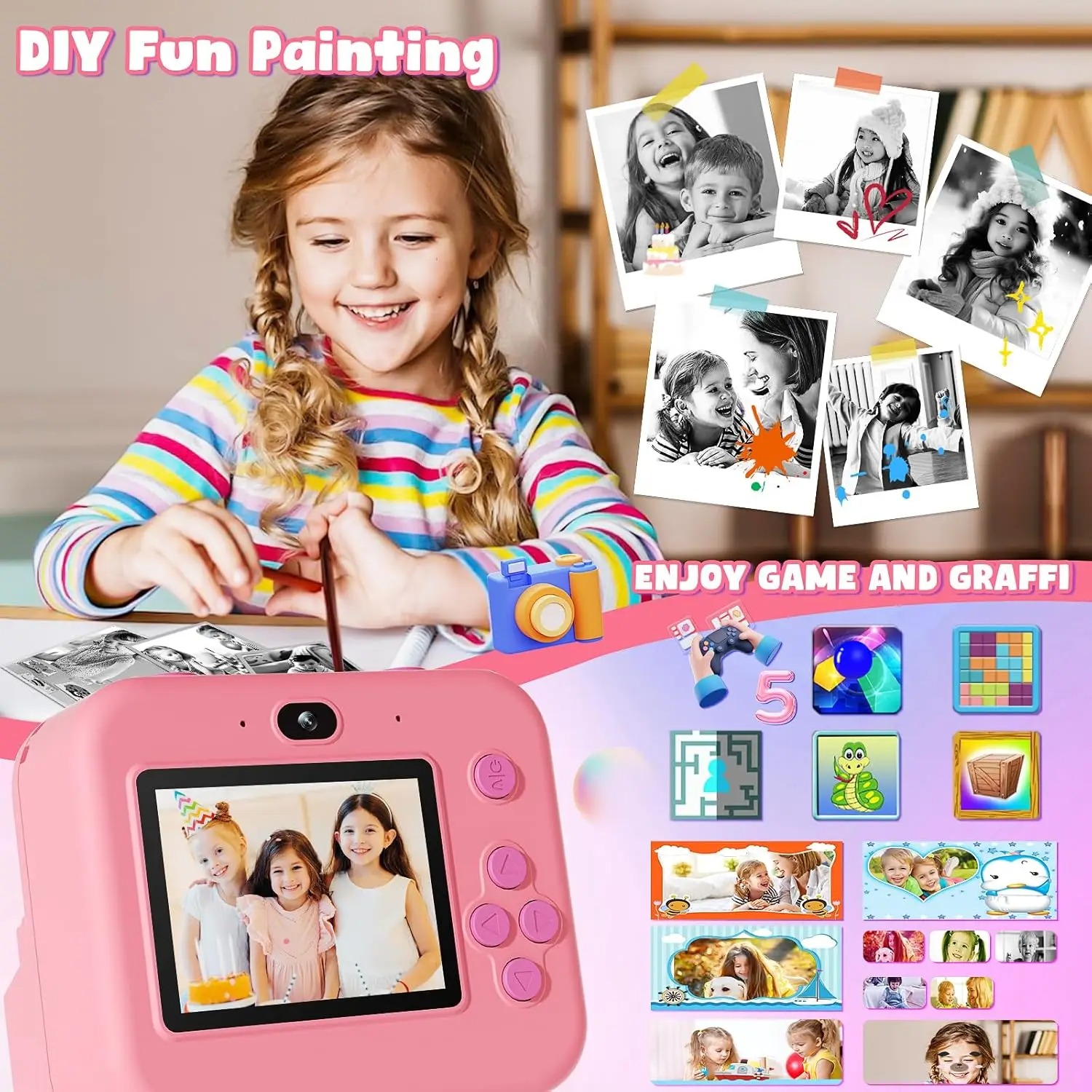 newInstant Print Camera With 3 - مراجعة Photography Close Up وسعره