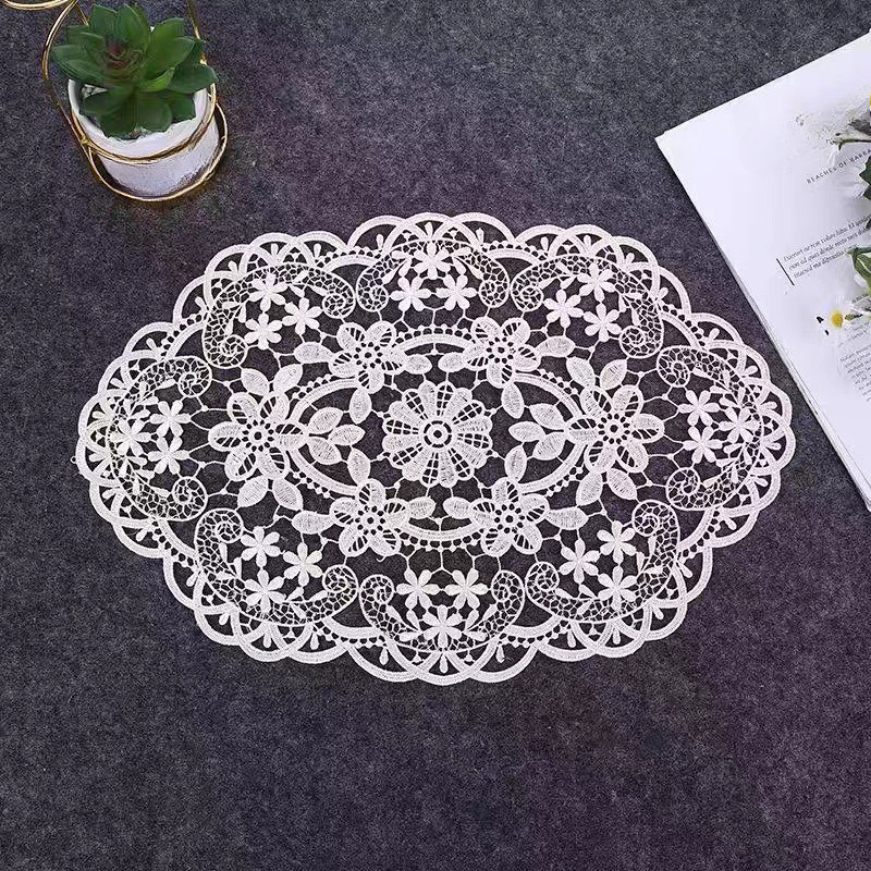 French Style Retro Oval Lace P - مراجعة Photography Coffee وسعره