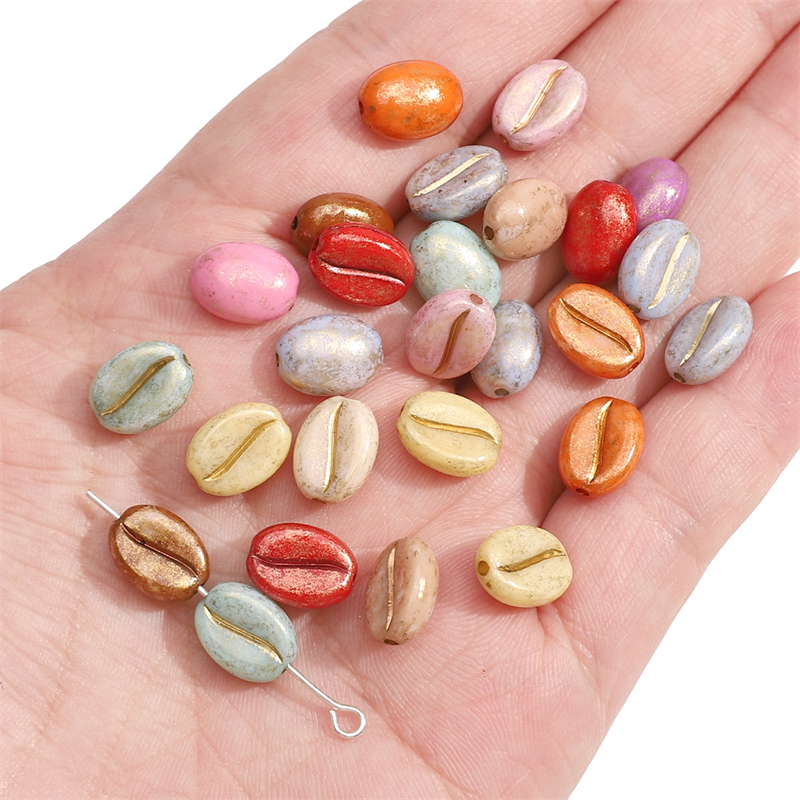 20/50pcs 10x8mm Hand Paint Acr - مراجعة Photography Coffee وسعره