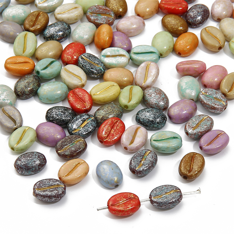 20/50pcs 10x8mm Hand Paint Acr - مراجعة Photography Coffee وسعره