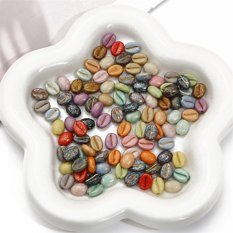 20/50pcs 10x8mm Hand Paint Acr - مراجعة Photography Coffee وسعره