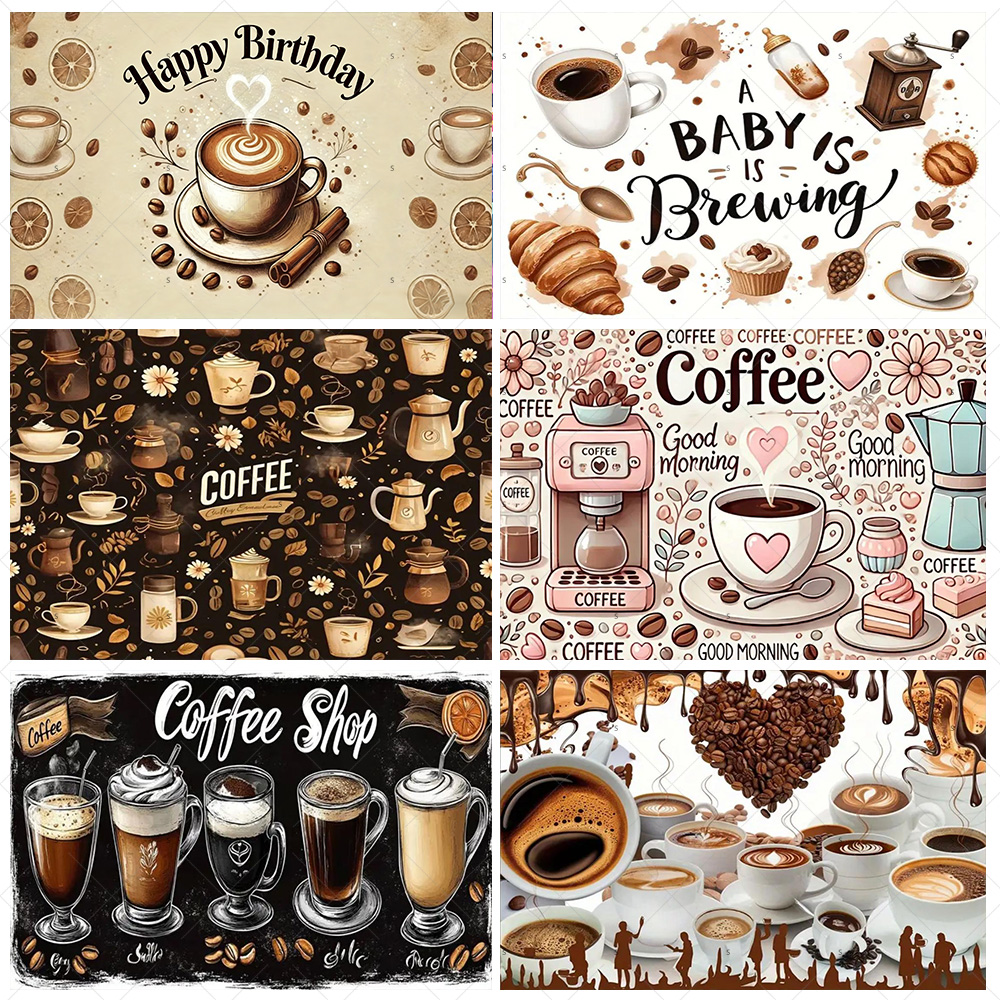 Coffee Theme Backdrop Supplies - مراجعة Photography Coffee وسعره