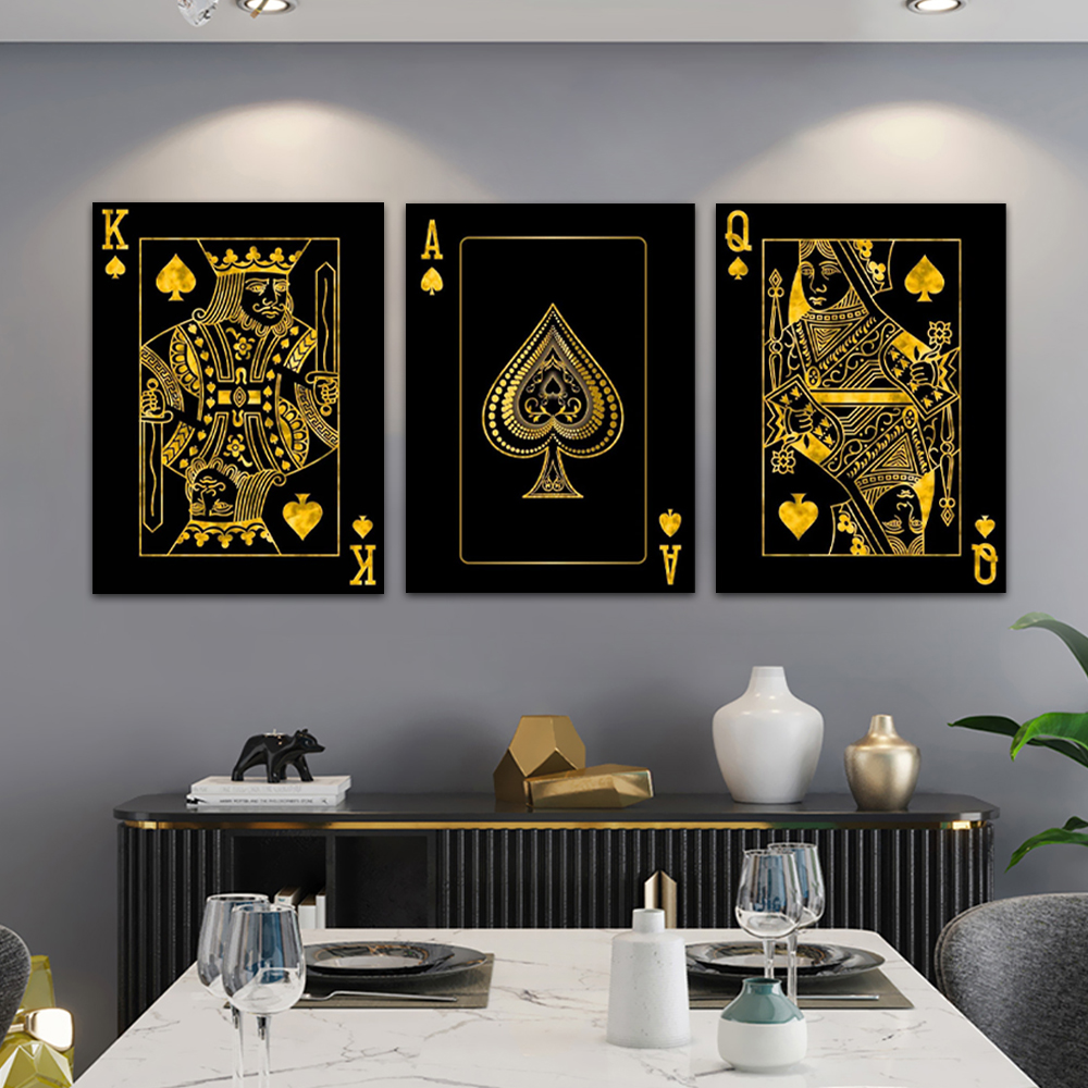 Gold Queen King Poker Black No - مراجعة Photography Job وسعره