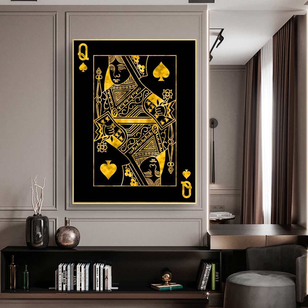 Gold Queen King Poker Black No - مراجعة Photography Job وسعره
