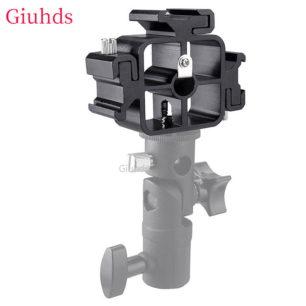 3 Triple Cold Shoe Mount Flash - مراجعة Photography Umbrella Lighting Kit وسعره