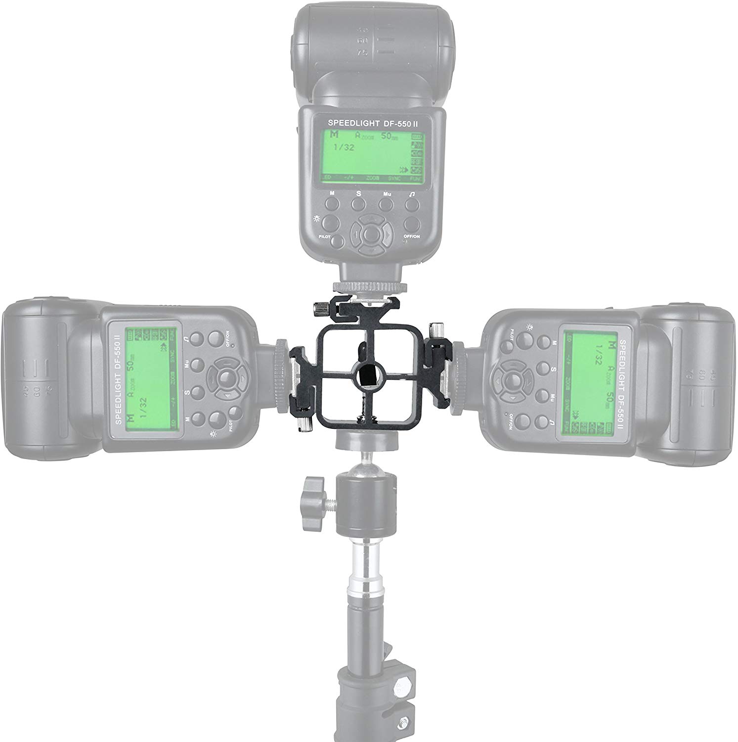 3 Triple Cold Shoe Mount Flash - مراجعة Photography Umbrella Lighting Kit وسعره