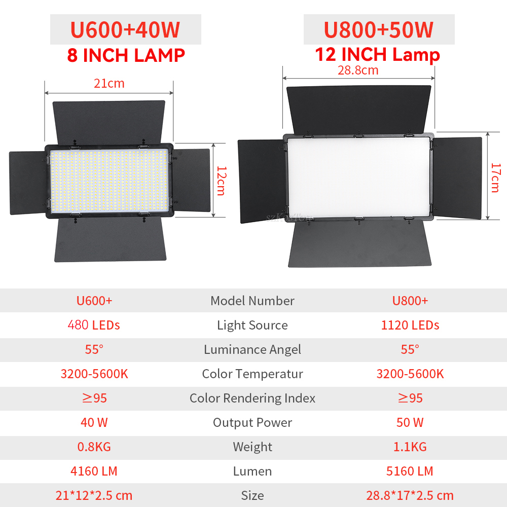 U800 U600 LED Photo Studio Vid - مراجعة Photography Umbrella Lighting Kit وسعره