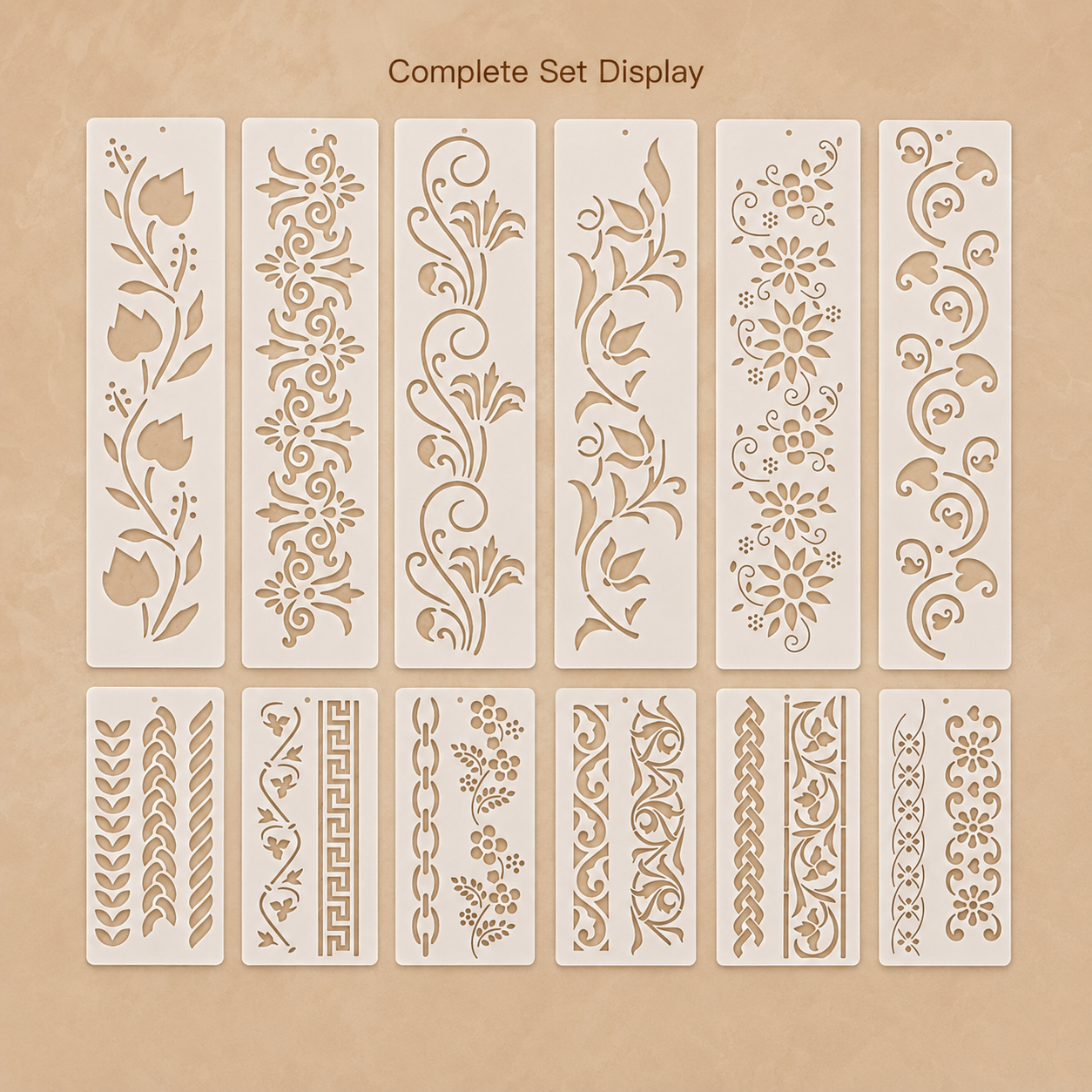 12Pcs 2.95x11.8in Floral Borde - مراجعة Photography Model وسعره
